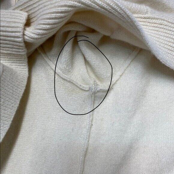 Club Monaco Beige Cashmere wrap cardigan sweater sz XS small knit ribbed - Picture 6 of 12